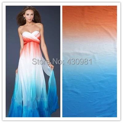 orange white blue 100d chiffon fabric for clothing shade gradual ... orange white blue 100d chiffon fabric for clothing shade gradual ...