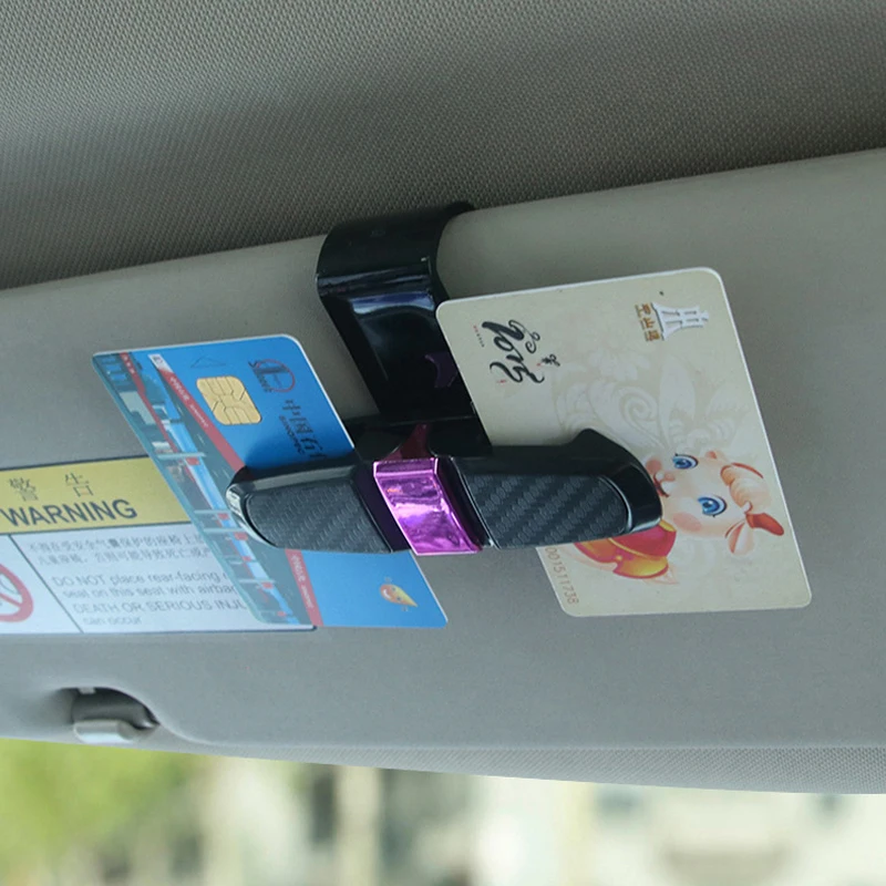 2018-New-Car-Visor-Sunglasses-Holder-Eyeglasses-Clip-Universal-Ticket-Card-Clamp-Fastener-Double-Clip-Ca33r