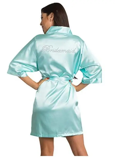 bridesmaid Robe Wedding Bride Women Sleepwear nightwear White Bridal Dress Bathrobe Night dress Sleepwear Nightgown Home Wear