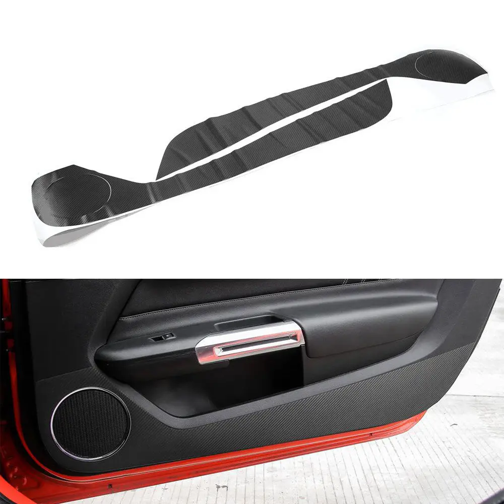 2x Car Door Inner Side Antikick Pads Kids Antidirty Carbon Fiber