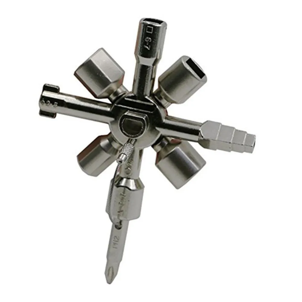 

Multi-functional 10 In 1 Electric Control Cabinet Triangle Key Elevator Door Valve Hurried Ratchet Wrench Ratchets