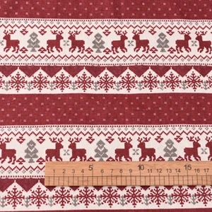 QUANFANG Рождественская серия оленей хлопчатобумажная льняная ткань для DIY шитье диван скатерти кайма для штор, материал подушки метр - Цвет: 1piece 50cmx150cm B