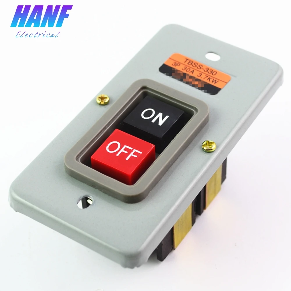 

1pcs 3P 30A 3.7KW Motor Control Start Stop ON/OFF Push Button Switch TBSS-330
