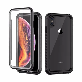 

For iPhone Xs Max Case Full-Body Rugged Thin Clear Bumper Case with Built-in Screen Protector for iPhone Xs Max 6.5 Inch