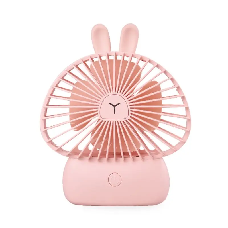 

USB Charging Cooler Mini Portable Bunny Handheld Fan Cooling Electric Fan with Lights for Home Office Desktop Outdoor Fans