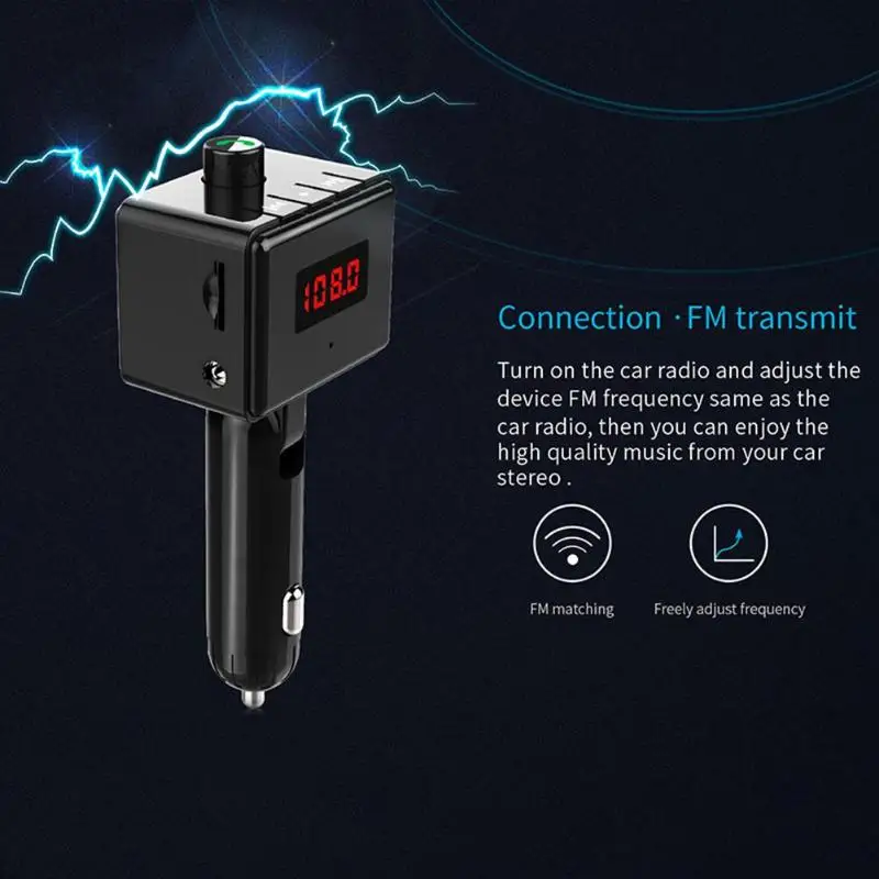 B6S Bluetooth FM передатчик, свободные руки, автомобильный набор, свободные руки, Беспроводной модулятор MP3 плеер Dual USB Зарядное устройство