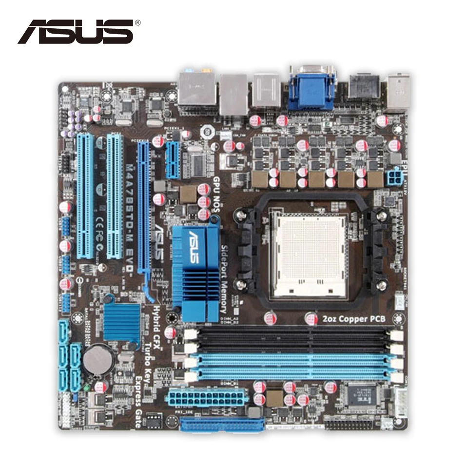 

Asus M4A785TD-M EVO Desktop Motherboard 785G Socket AM3 DDR3 SATA2 USB2.0 uATX