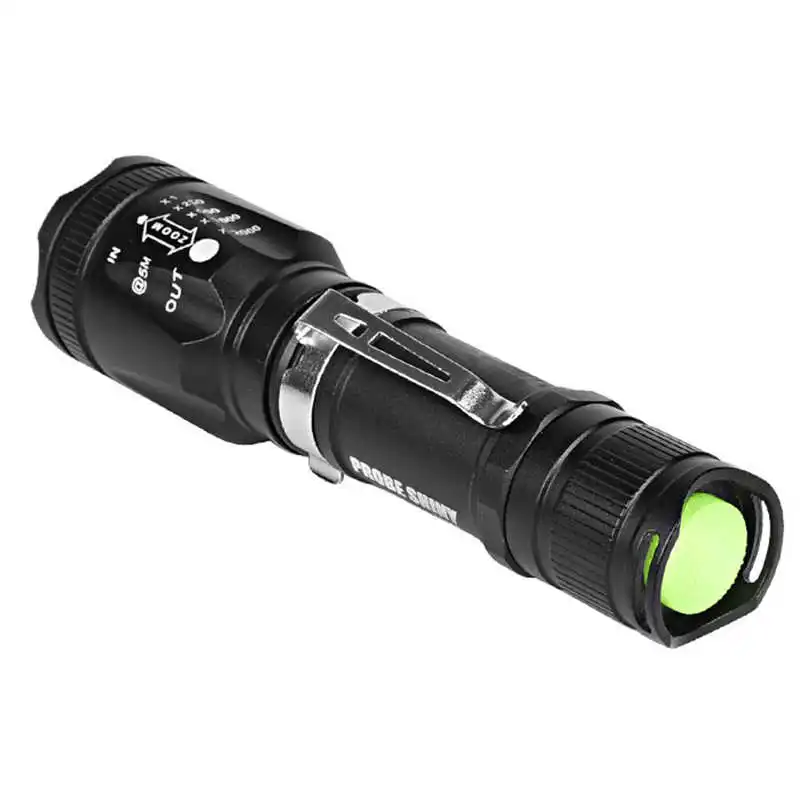 Zoomable XML T6 LED Tactical Flashlight+18650 Battery+Charger+keychain powerful led flashlight fanatic lanterna led t6 #3S26 (4)
