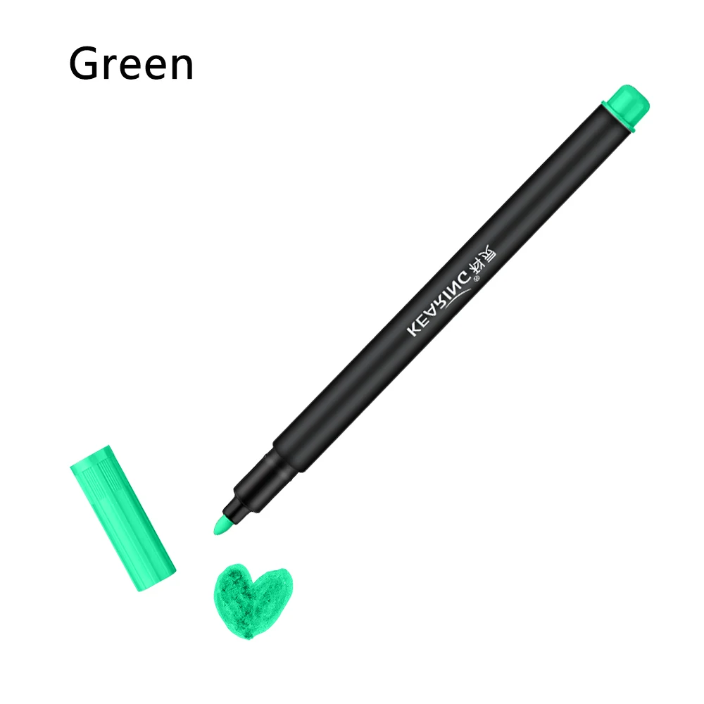 Новая Перманентная многоцветная маркер ручка Сделай Сам ткань краска маркерные ручки эскиз текстиль лоскутное карандаш ремесла Швейные аксессуары - Цвет: Зеленый