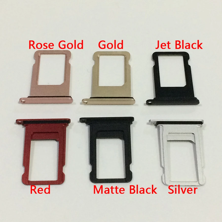 For Iphone 7 Plus Original Nano Sim Card With Rubber Waterproof Ring Tray Slot Holder Sim Card Adapter Socket Repair Parts 50pcs Sim Card Adapters Aliexpress