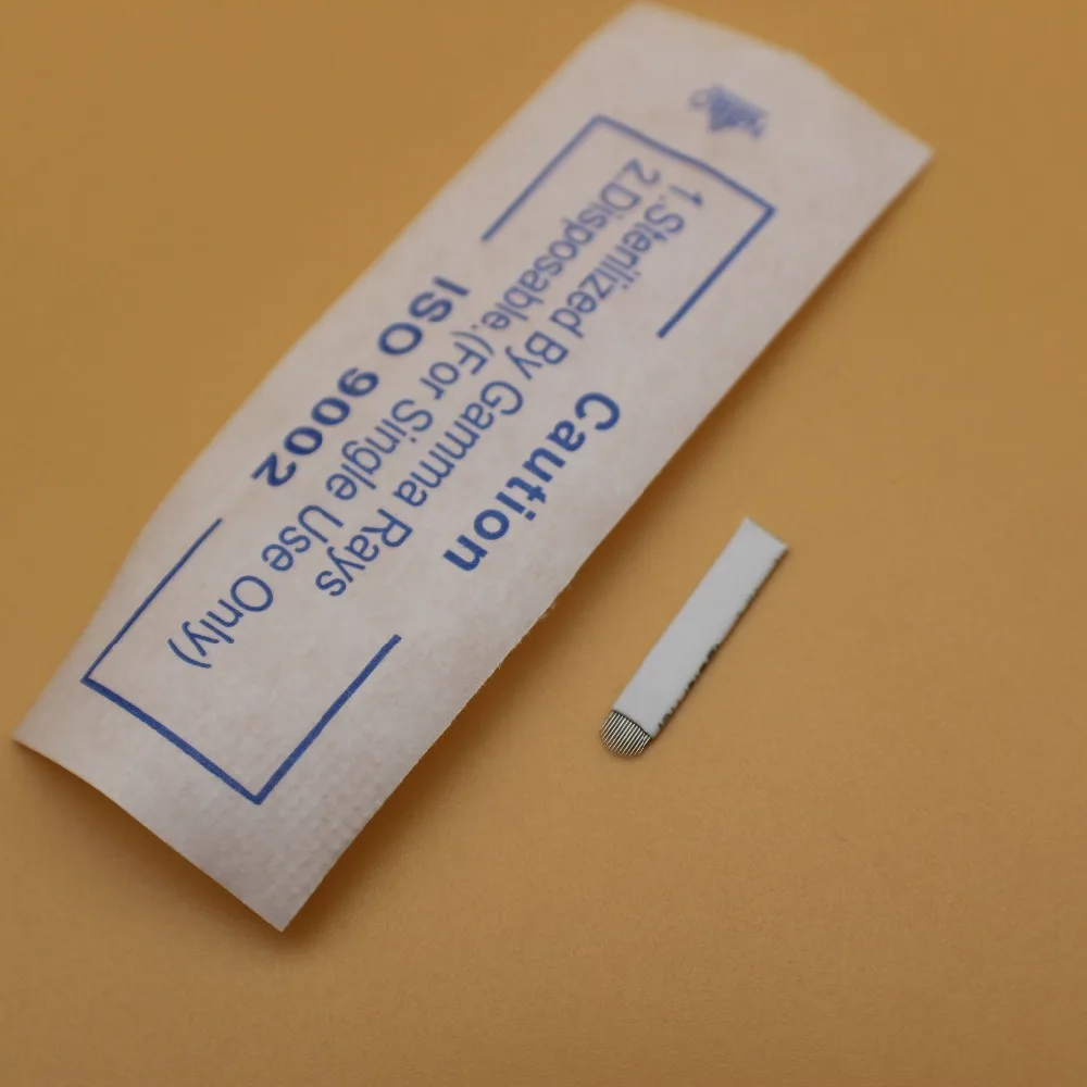 

500 PCS 14 Pin U Shape Tattoo Needles Permanent Makeup Blade For 3D Eyebrow Embroidery Microblading Manual Tattoo Pen