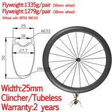 Width 25mm super light carbon wheels road bike clincher tubeless ceramic hub high TG pillar 1420 38mm/50mm road bicycle wheels
