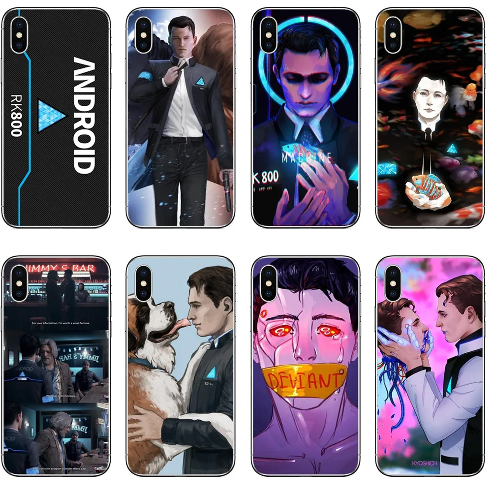 

Phone Case RK800 for iphone X 10 Detroit Become Human Hard PC Cover iphone 6 6S Plus 5S SE 7 7Plus 8 8Plus
