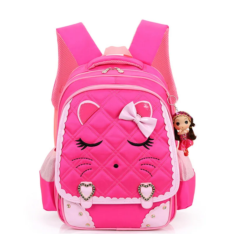 

Cute Children Girls Backpack Primary School Bag Bookbag Orthopedic Princess Schoolbags LBY2017