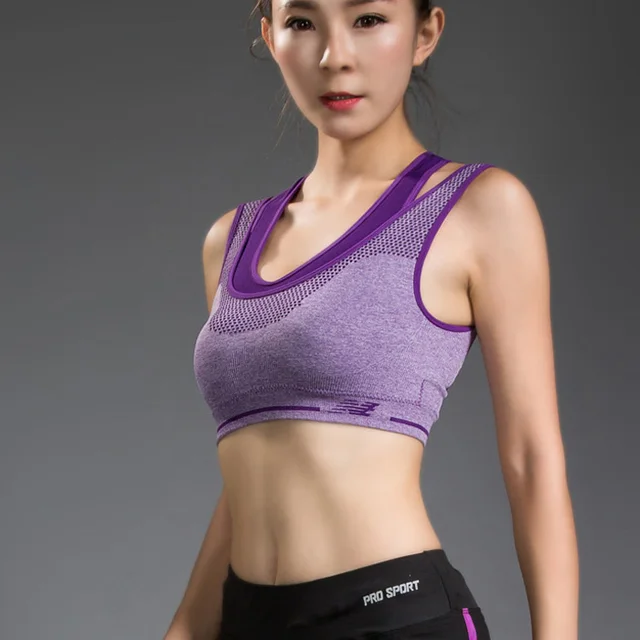 Aliexpress.com : Buy Double Layer Seamless Push Up Padded Wirefree Professional Running Vest 