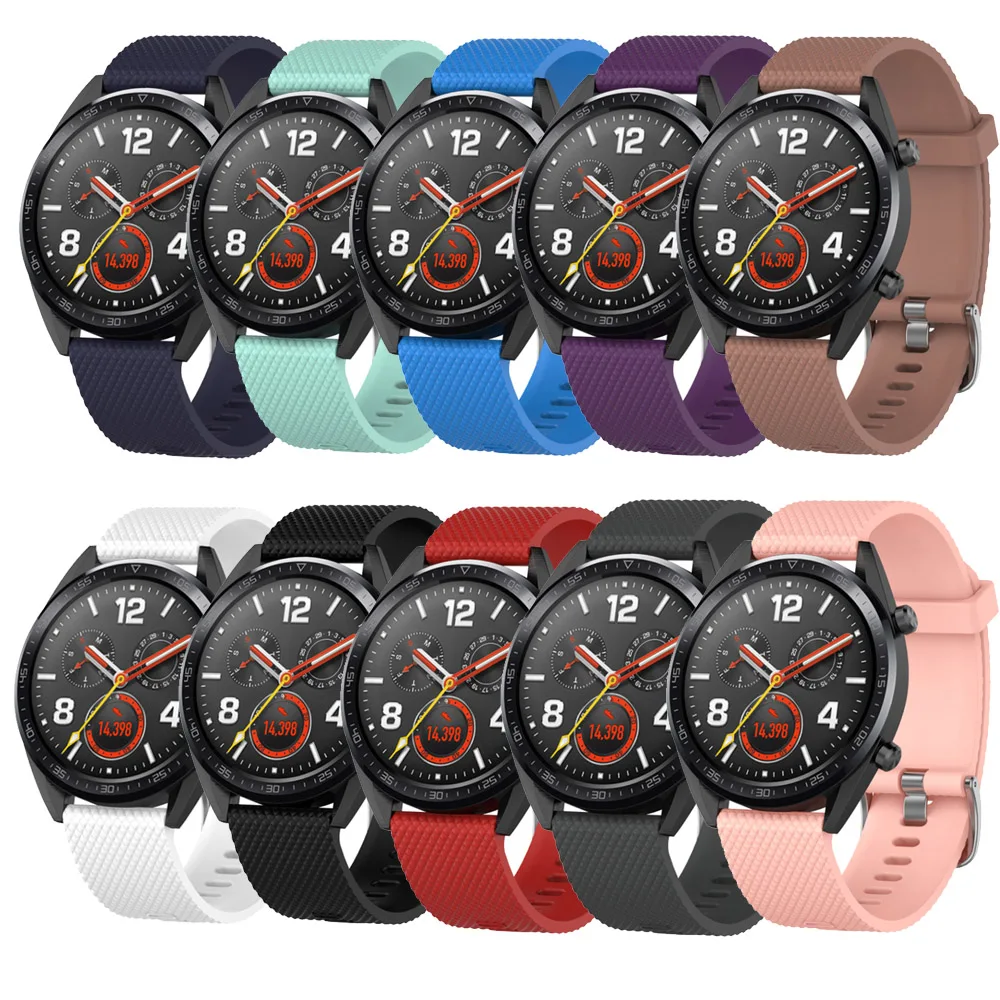 Tschick 22 мм/20 мм/18 мм модные сменный силиконовый ремень группа для huawei Magic/часы GT/Ticwatch