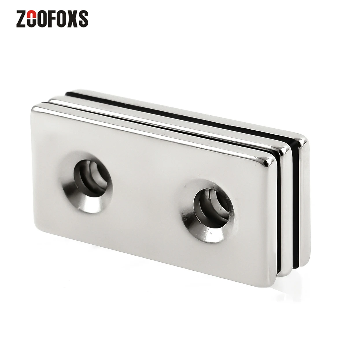 ZOOFOXS 2 шт 40x20x3 мм двойной 5 мм кольцевой блок потайной неодимовый магнит редкоземельные мощные сильные магниты 40*20*3 мм