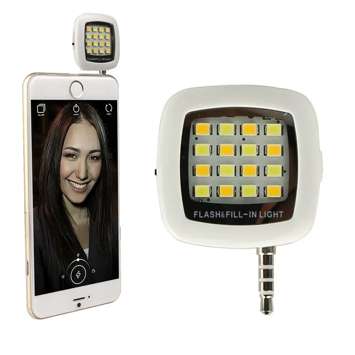 BESIUNI фотовспышка USB аккумуляторная 16 Led камера для фотографии селфи кольцевой