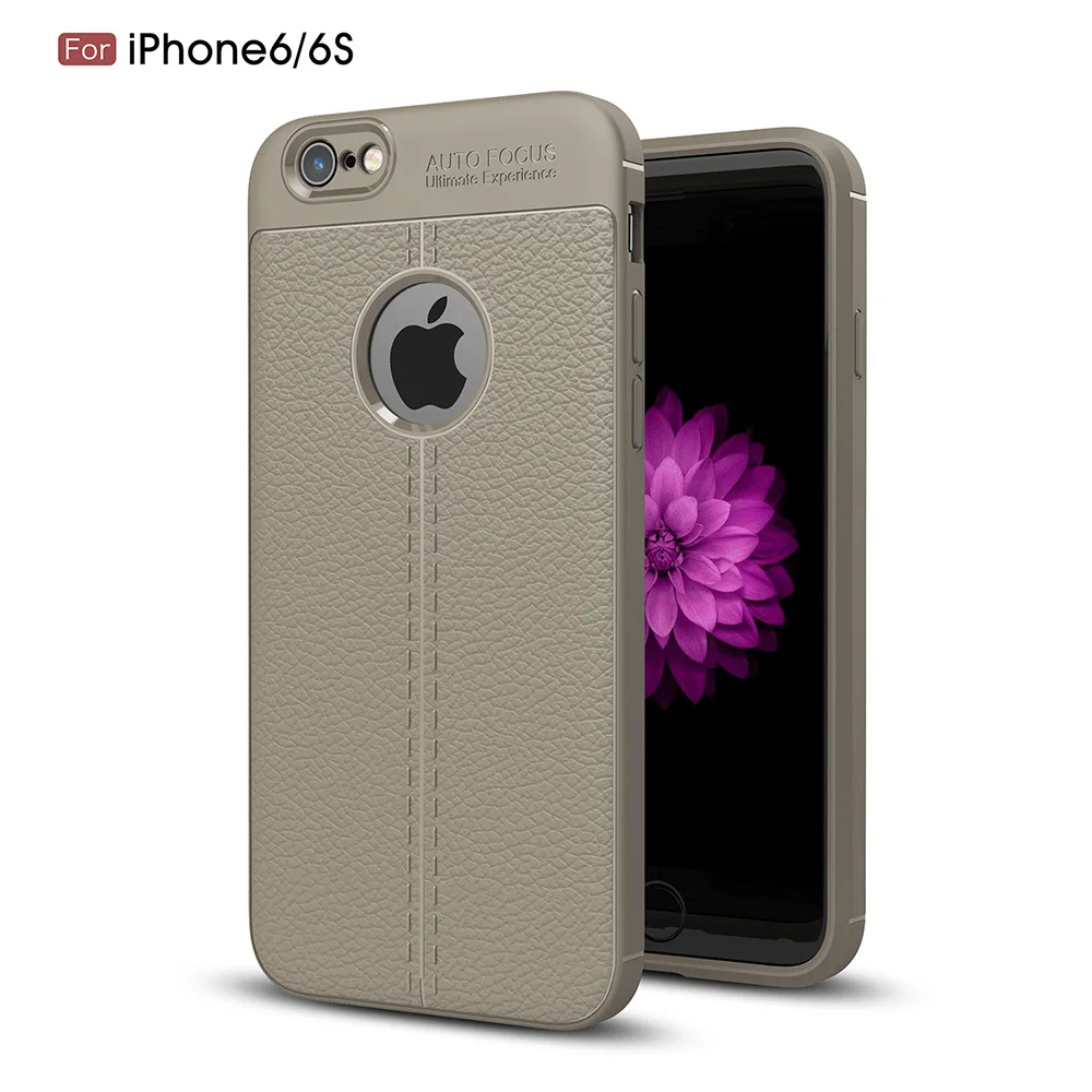 Best Carbon Fiber Case for iphone 6 iphone 6S thin Slim Back Luxury Case for iphone 6S iphone 6 Silicon Soft leather texture Cover