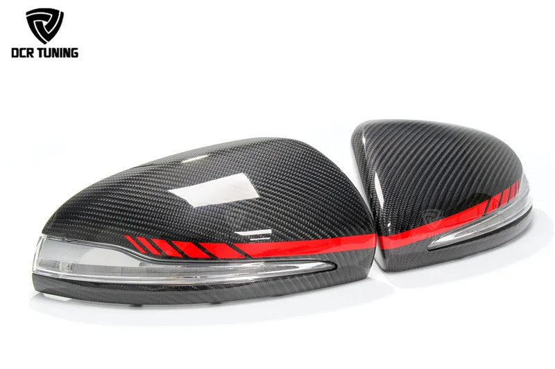 Mercedes W205 W222 W213 X205 Benz C S GLC E Class Carbon Fiber Mirror LHD Only 11 Replacement Style AMG (3)