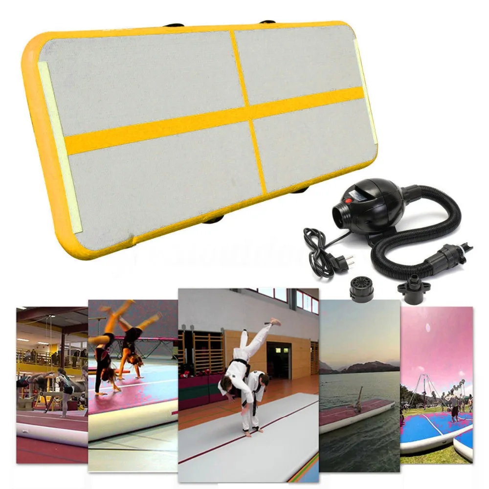 Cheap 3m 4m 5m Inflatable Track Gymnastics Mattress Gym Tumble Airtrack Floor Yoga Olympics Tumbling wrestling Yogo Electric Air Pump