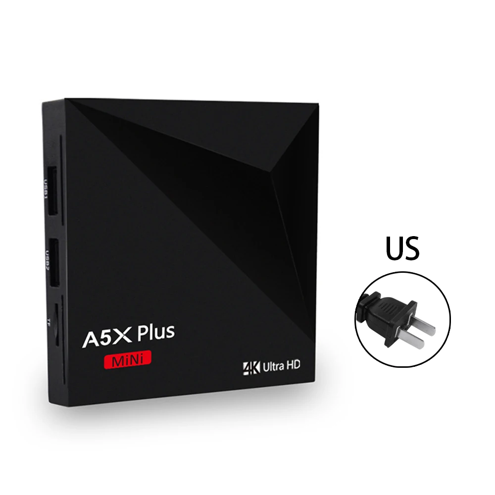 A5X четырехъядерный 2 ГБ+ 16 ГБ Android 9,0 пирог ТВ коробка HDMI медиа плеер 4 K HD wifi домашний Смарт ТВ
