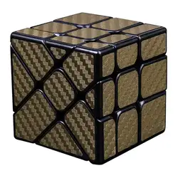 2019 Новое поступление MF8830 Cubing классная Углеволокно Фишер куб скрученный волшебный куб головоломка игрушка для Challange-Золотой