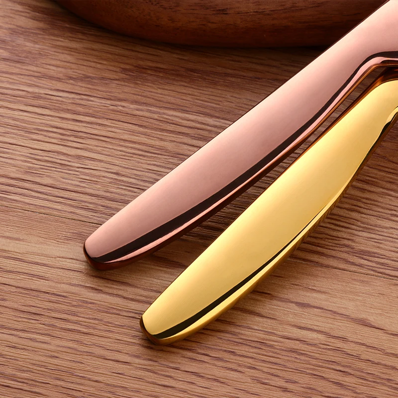 4 шт. Радужный нож для стейка из нержавеющей стали, набор острых столовых ножей, столовые приборы для ресторана, столовый нож, золотые ножи для стейка, набор посуды