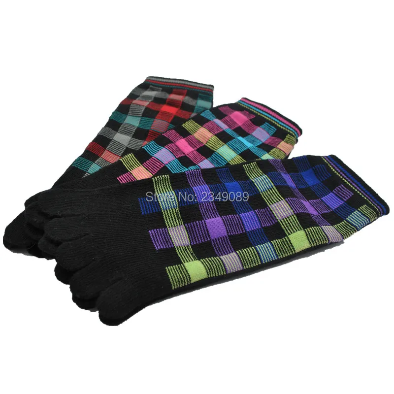 

3 Pairs Men's Cotton antibacterial Toe Socks Pure Five Finger Socks Breathable