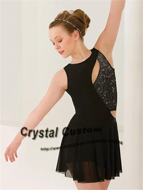Black Ice Figure Skating Dresses For Girls Fashion New Brand