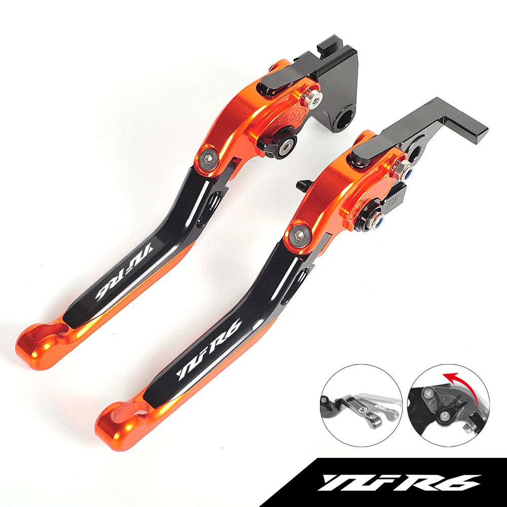

CNC Motorcycle Extendable Lever Motocross Brake Clutch Levers Case for Yamaha YZF-R6 YZF R6 1999-2004