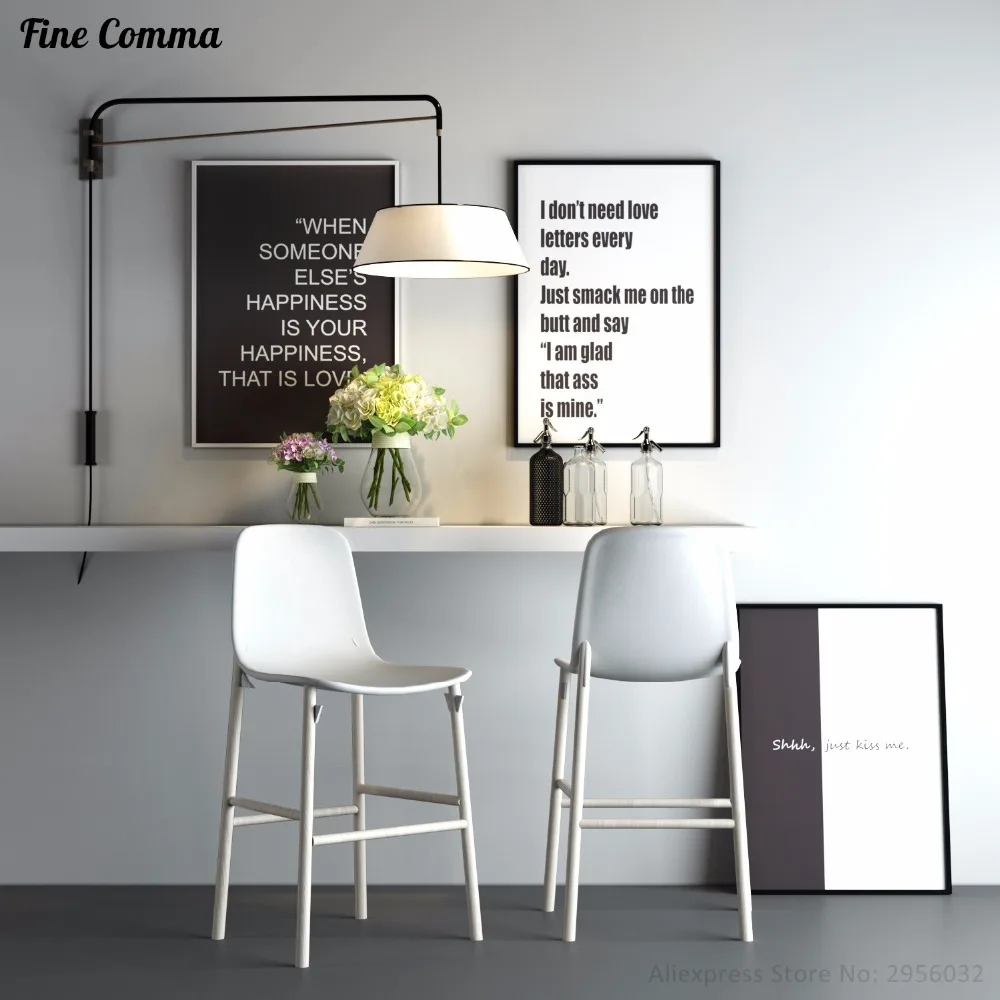 Buy Posters Nordic Style Modern Love Quotes Printed