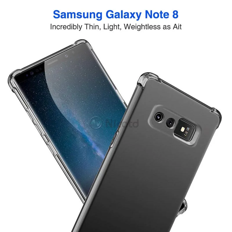 Nicotd Shockproof Case for Samsung Galaxy Note 9 8 S8 S9 Plus Soft Silicone Phone Cases for Samsung Note9 8 S8+ S9+ Back Cover (1)