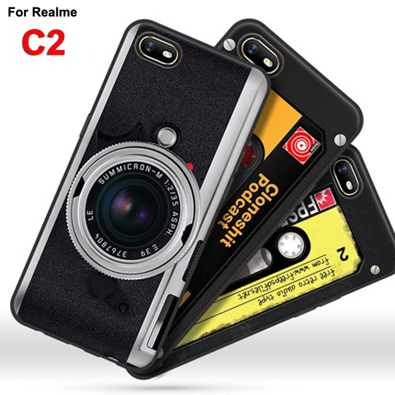 For OPPO Realme C2 Case TPU Soft silicone retro camera phone Cover For OPPO Realme C2 C 2 Casings Real me C2 6.1 For OPPO Realme C2 Case TPU Soft silicone retro camera phone Cover For OPPO Realme C2 C 2 Casings Real me C2 6.1