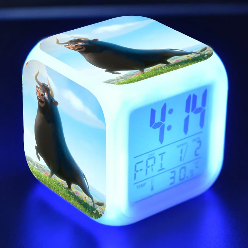 Ferdinand мультяшный будильник детские игрушки Led reloj будильник, цифровой Электронные часы с будильником Пробуждение свет стол reveil wekker - Цвет: 19
