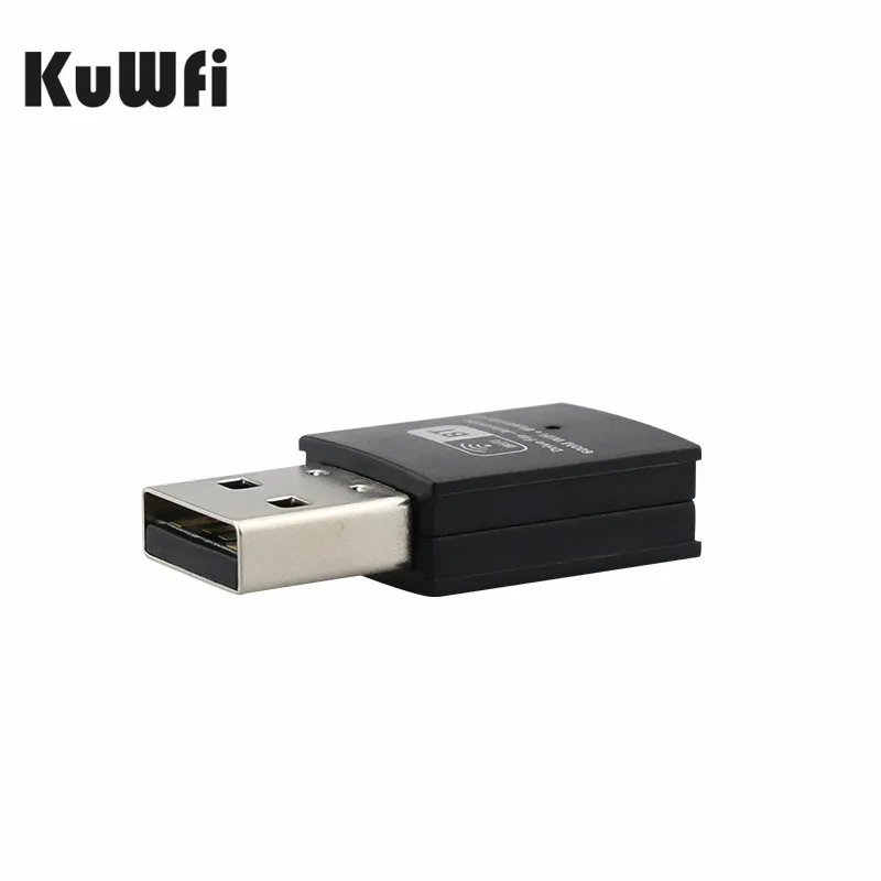 KuWFi USB WiFi адаптер 2,4 ГГц 5 ГГц антенна Wi-Fi ПК Мини Беспроводная компьютерная сеть картоприемник двухдиапазонный 802.11b/n/g/ac