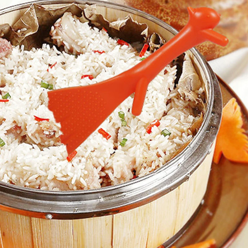 

Cute Cartoon squirrel Rice Spoon Non Sticky Vertical Stand Rice Scoop Soup Sauce Ladle Kitchen Tools Dinner Francfranc