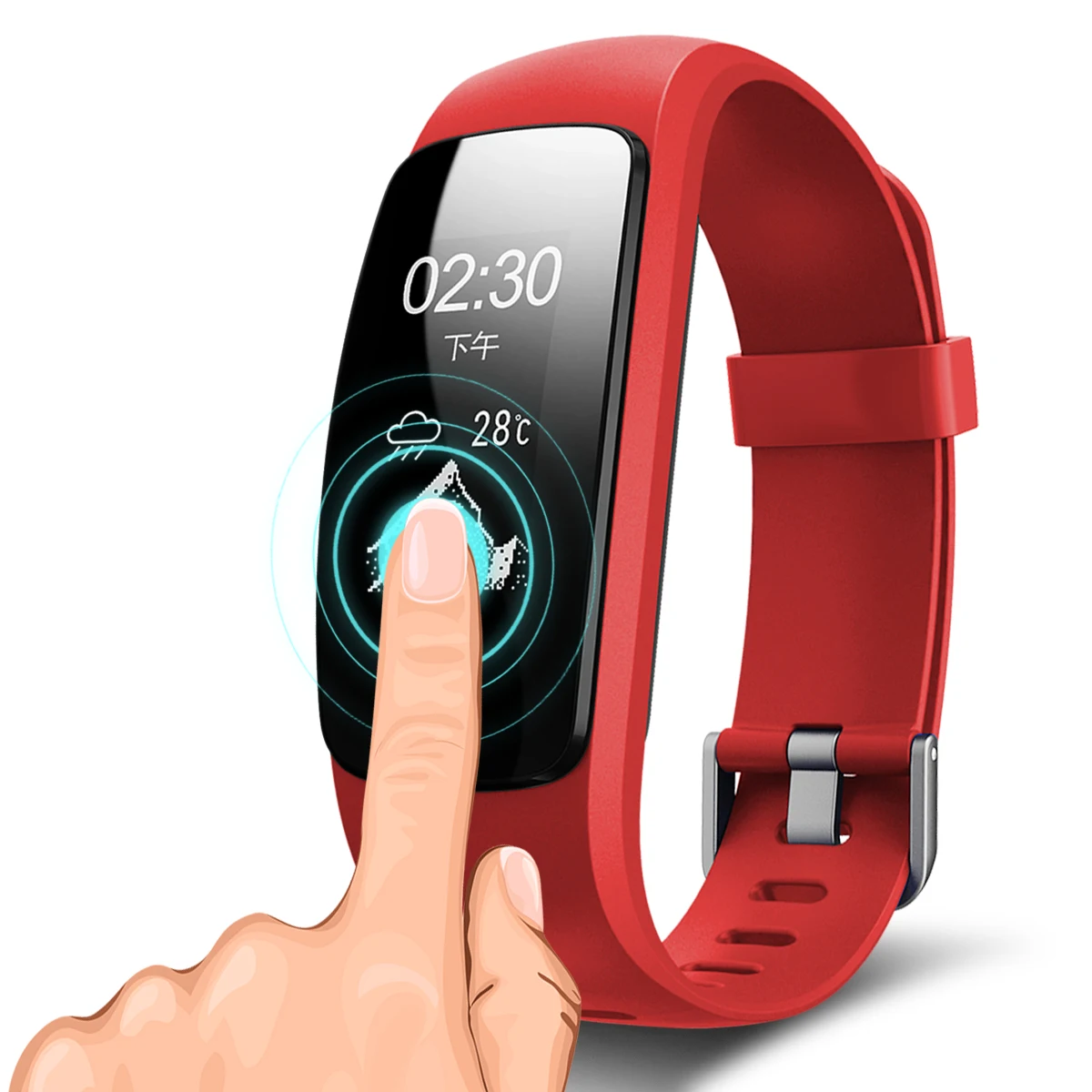 

Sport Blood Pressure Oxygen Smart Bracelet Bluetooth 4.0 Smart Watch for Android IOS Sleep Monitor Bracelet Clock Fort 107 P