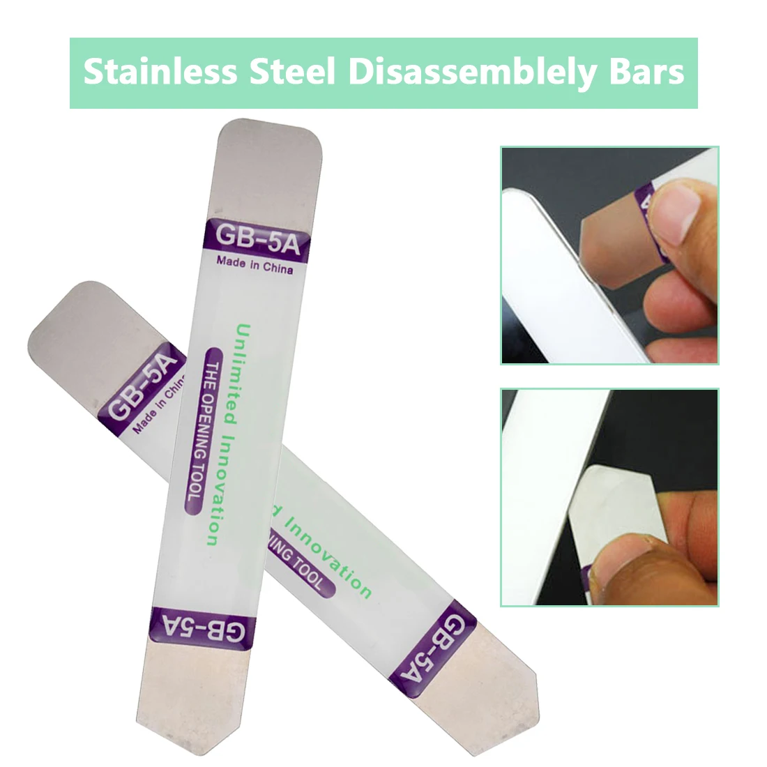 

2pcs Blade Soft Stainless Steel Thin Pry Spudger Cell Phone Tablet Screen Battery Opening Tools for Phone Open Repair Tools
