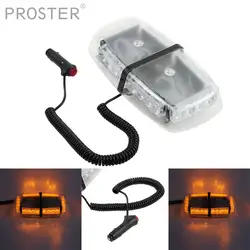 Proster DC 12 V 24 светодиодный 24 W Янтарный автомобилей световая панель крыши светодиодный магнитные установлен мигает восстановления