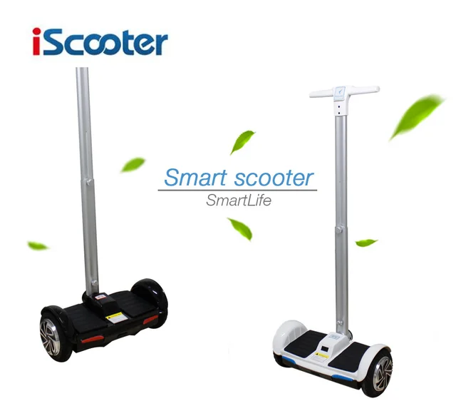 IScooter 8 Дюймов и 10 дюймов Электрический Самостоятельная Балансировка Мопедов Smart Колеса Одноколесном Велосипеде Hoverboard Скейтборд с Ручкой Бар F1