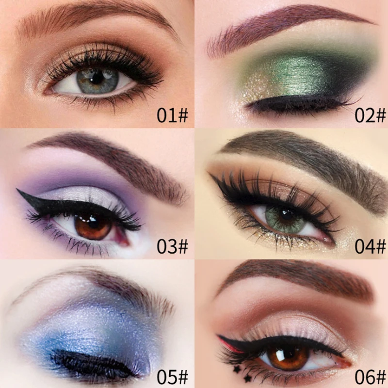 

KISS BEAUTY brand Earth color Tricolor Dumb light Pearl light Eyeshadow disc Lasting waterproof Anti halo dyeing