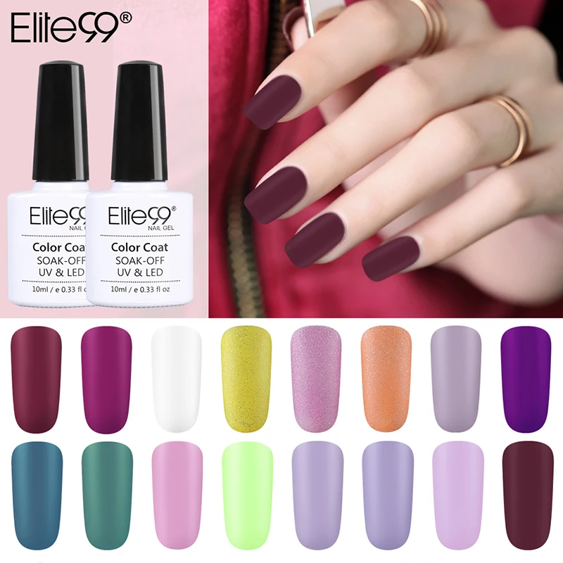 

Elite99 10ml One Step Matt Nail Gel Polish Soak Off UV LED Semi-permanent One Step Nail Polish Lacquer No Need Base Top Coat Gel