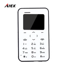 2017 Оригинал AIEK/aeku Q2 мини сотовый телефон карты 4.8 мм ультра тонкий Multi-Язык карты мобильного телефона карман low radiation