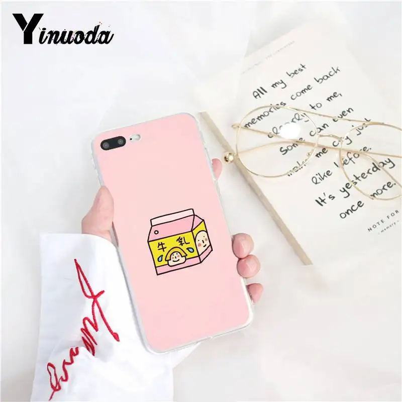 Yinuoda Kawaii японская клубника молоко роскошный уникальный чехол для телефона iPhone8 7 6