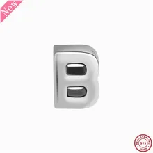 Новинка 925 серебряная буква B очаровательные бусины с тиснением в виде сердец и точек DIY Fit PANDORA Подвески для женщин ювелирные изделия делая LE017-B