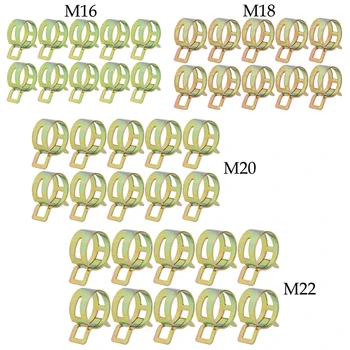 

New 100Pcs 6-22mm Spring Clip Fuel Line Hose Water Pipe Air Tube Clamps Fastener