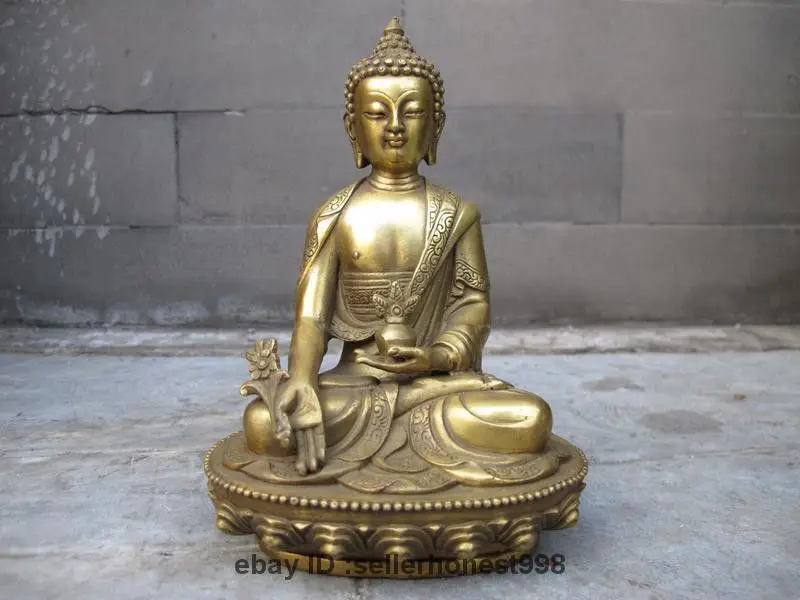 15 Cm 6 Chinesische Tibet Buddhismus Messing Kupfer Medizin