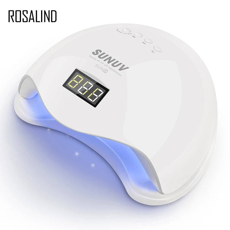 

ROSALIND SUN5 48W UV Lamp For Nails LED Lamp Nail Dryer Light With Bottom 30s/60s Timer LCD Display Drying All Of Gel Varnishes