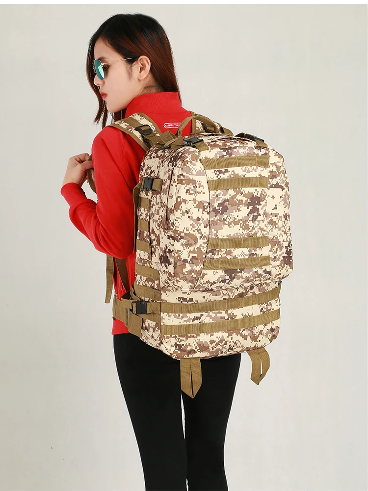 Militares do Exército Bolsa de Desporto ao ar Livre dos Homens 4 em 1 Tático Mochila Bolsas Molle Acampamento Caminhadas Viagem Escalada 50l Mod. 1260286 14 Mochilas escal.